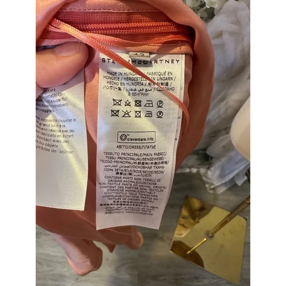 STELLA MCCARTNEYRosa Flutter Silk Midi Dress Medium‎